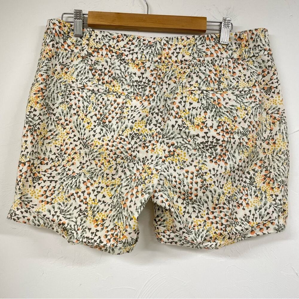 Loft White Orange & Yellow Floral Womens Chino Dressy Shorts Womens 8 Beachy - Picture 4 of 8